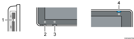 Control panel illustration numbered callout illustration
