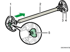 Paper holder illustration numbered callout illustration