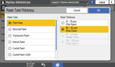 Operation panel screen illustration