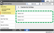 Operation panel screen illustration