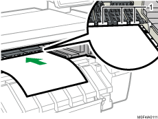 Paper bypass location illustration numbered callout illustration