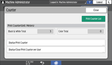 Operation panel screen illustration