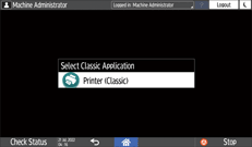 Operation panel screen illustration