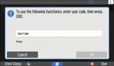 Operation panel screen illustration