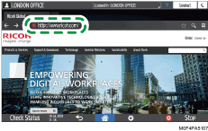 Operation panel screen