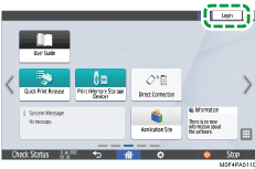 Operation panel screen illustration