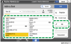 Operation panel screen illustration