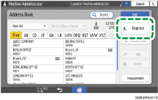 Operation panel screen illustration