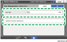 Operation panel screen illustration