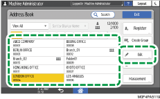 Operation panel screen illustration