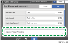 Operation panel screen illustration