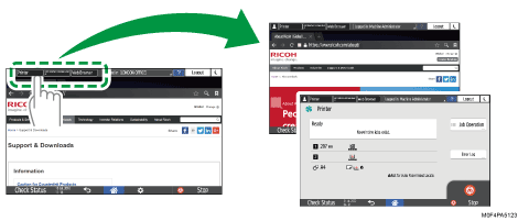 Operation panel screen illustration