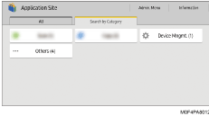 Operation panel screen illustration