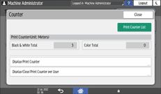 Operation panel screen illustration