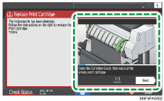 Operation panel screen illustration