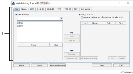 Application screen illustration numbered callout illustration