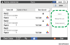 Operation panel screen illustration
