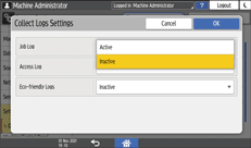 Operation panel screen illustration