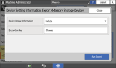 Operation panel screen illustration