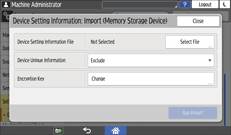 Operation panel screen illustration