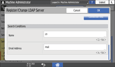 Operation panel screen illustration