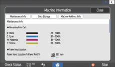 Operation panel screen illustration