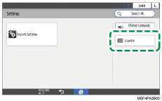 Operation panel screen illustration