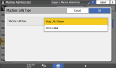 Operation panel screen illustration