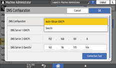 Operation panel screen illustration