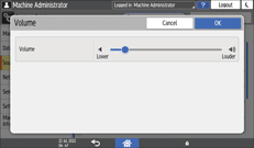 Operation panel screen illustration