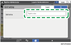 Operation panel screen illustration