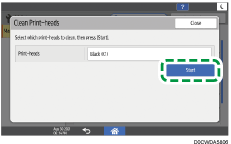 Operation panel screen illustration
