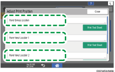 Operation panel screen illustration
