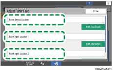 Operation panel screen illustration