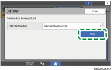 Operation panel screen illustration