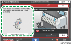 Operation panel screen illustration