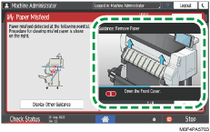 Operation panel screen illustration