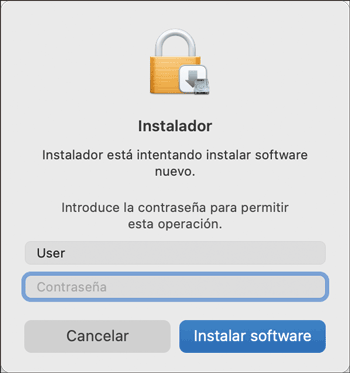 Ilustración de la pantalla del driver