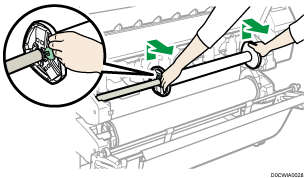 Ilustración de ubicación de entrada de papel con llamada numerada