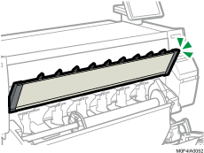 Ilustración de cubierta de ubicación de entrada de papel