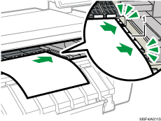 Ilustración de ubicación bypass de papel con llamada numerada