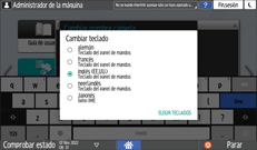Ilustración de la pantalla del panel de mandos