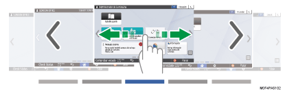 Ilustración de la pantalla del panel de mandos