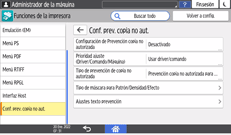 Ilustración de la pantalla del panel de mandos
