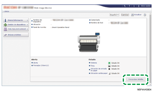 Ilustración de la pantalla del navegador web