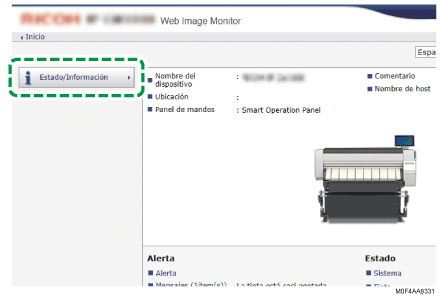 Ilustración de la pantalla del navegador web