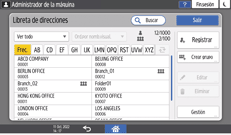 Ilustración de la pantalla del panel de mandos
