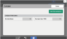 Ilustración de la pantalla del panel de mandos