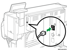 ilustración de la conexión del cable de Ethernet