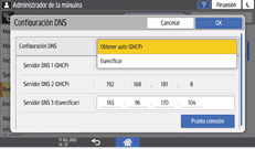 Ilustración de la pantalla del panel de mandos